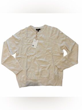 Quince Ivory Knit Cashmere Crewneck Sweater NWT